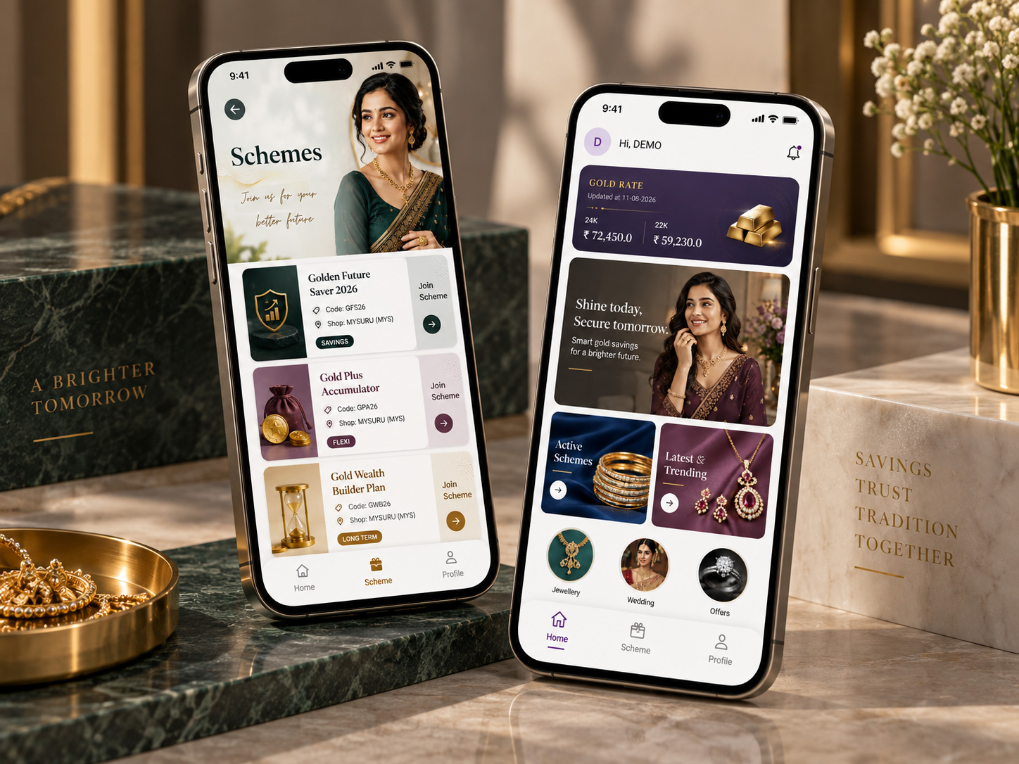 Scheme Mobile Application Interface